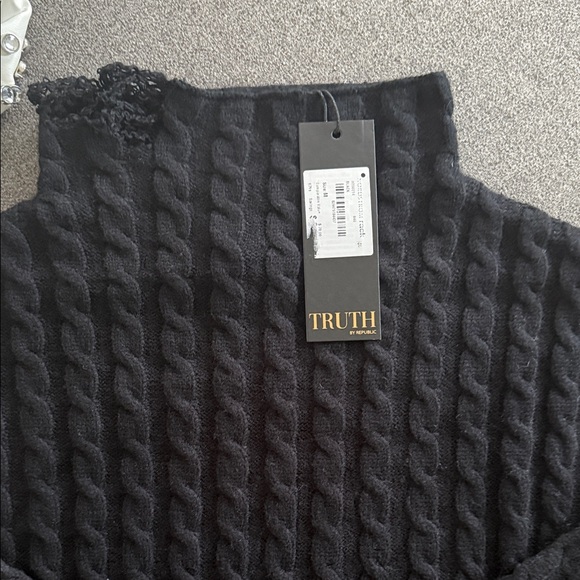 Truth Black Knit Turtleneck Sweater - Picture 2 of 10